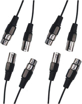 4x Fxlab 3M DMX XLR-Kabel für Beleuchtungskabel DJ Disco 3P